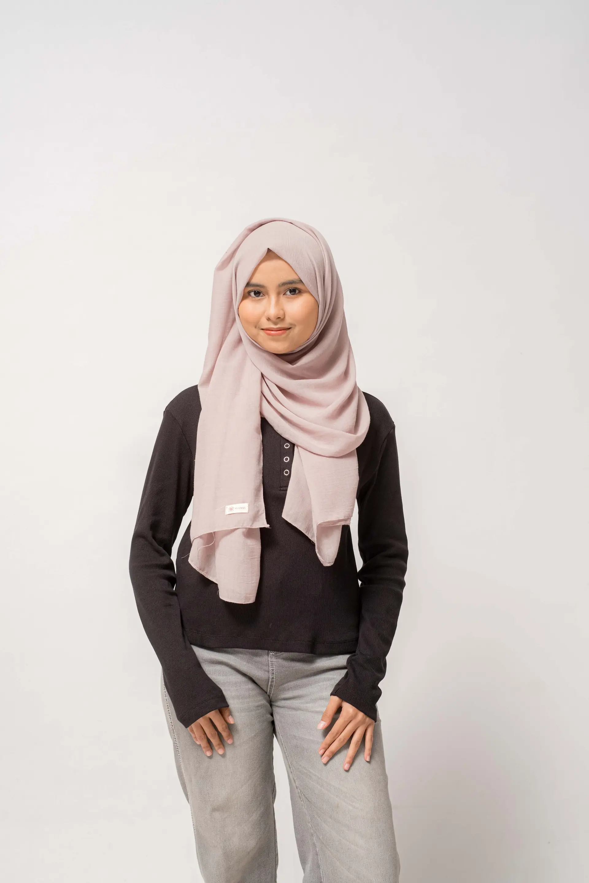 Jilbab voal SYAMSS warna Latte